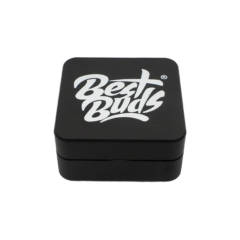 Best Buds Flat Square Aluminium Grinder Onyx
