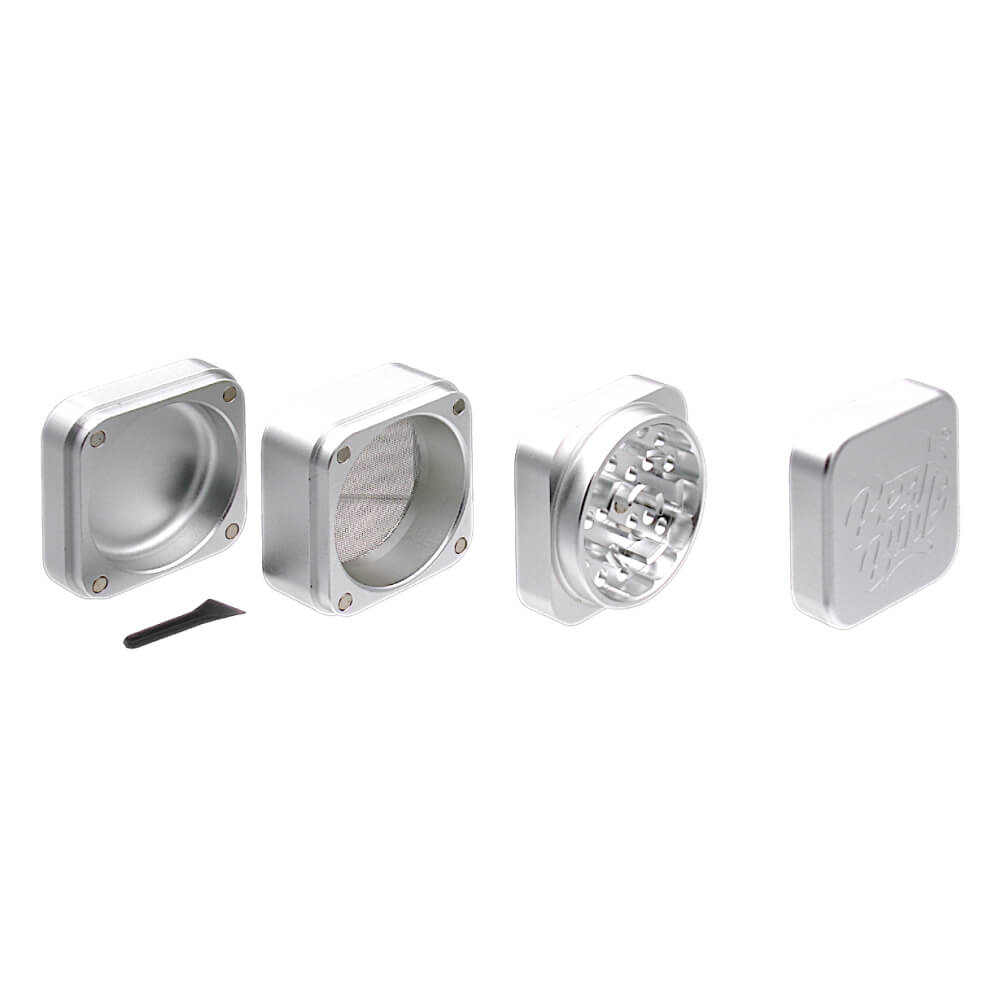 Best Buds The Cube Aluminium Grinder Silver Parts