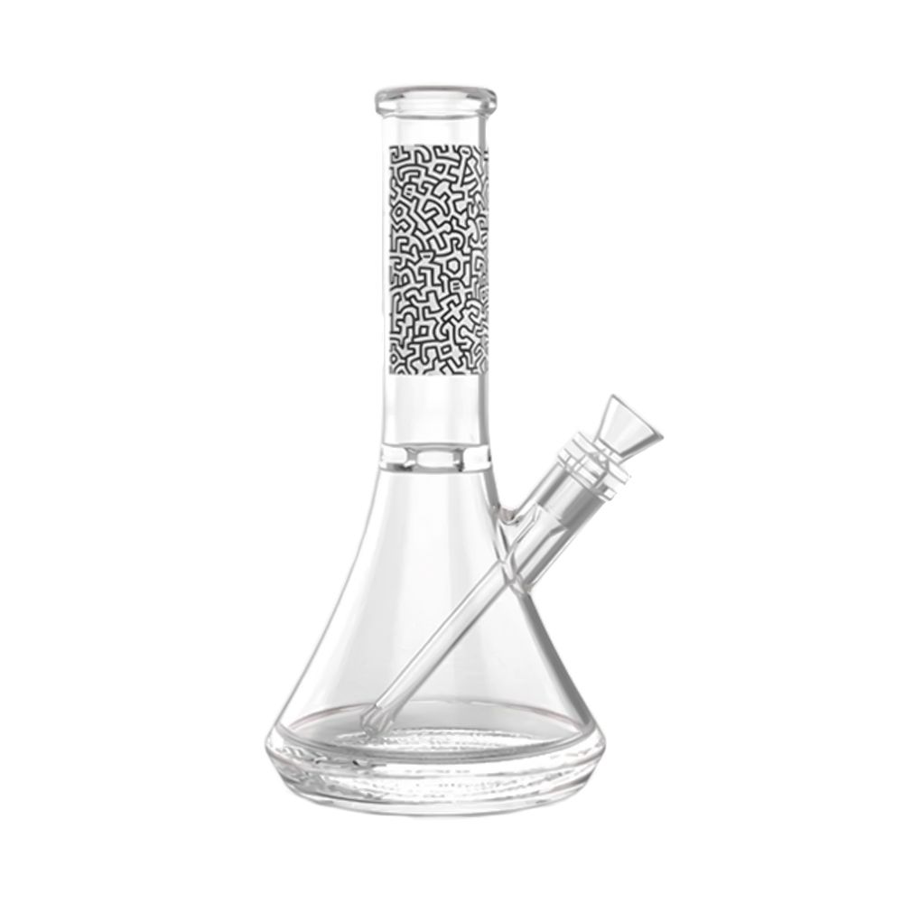 Black & White Glass Bong by Keith Haring