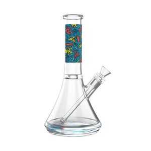 Bong en verre bleu par Keith Haring